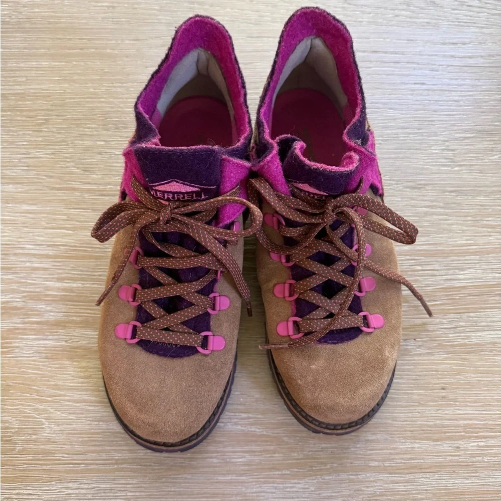 MERRELL women’s dark earth outdoor hiking performance lace sneakers shoes size 8 - Picture 7 of 7
